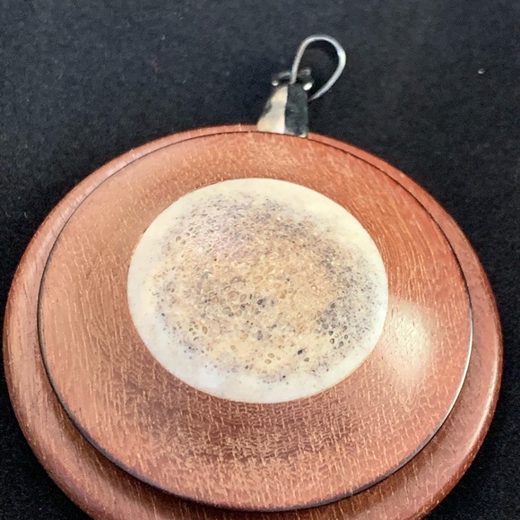 Hand turned NEW Custom Wood &Antler necklace set - Picture 4 of 8